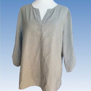Chico's Light Gray Tunic Top